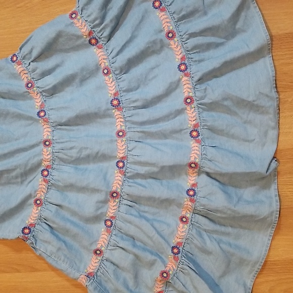 Milkshake blue dress with embroidery girls size 8 EUC - Picture 3 of 12